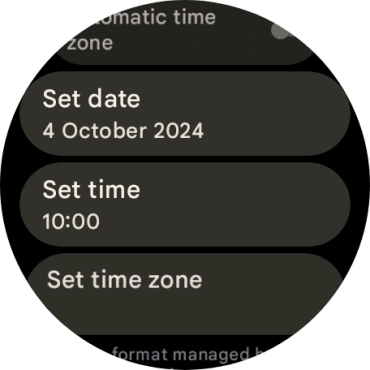 Press Set date. Press Set date.