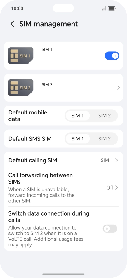 Press the required price plan. Press the required price plan.