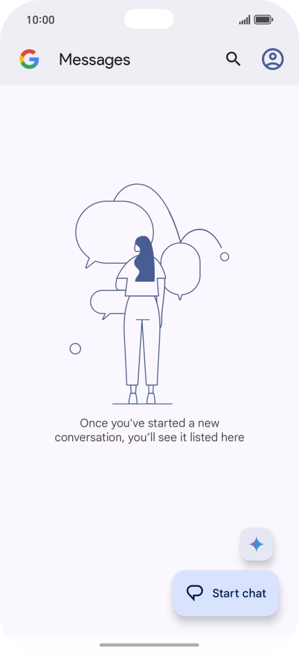 Press the profile icon. Press the profile icon.