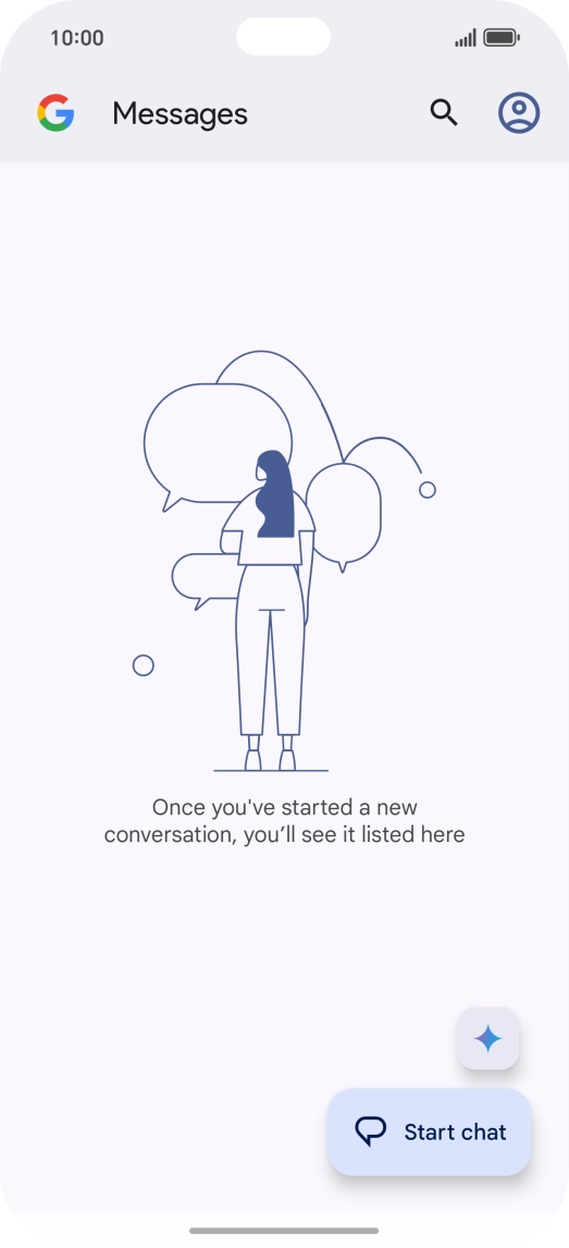 Press the profile icon. Press the profile icon.