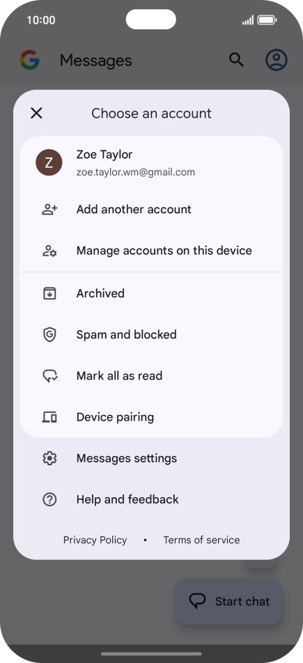 Press Messages settings. Press Messages settings.