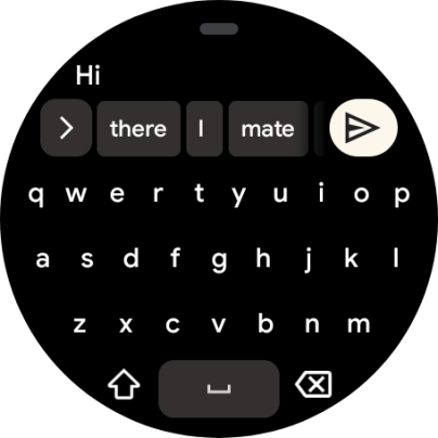 Press the send icon. Press the send icon.