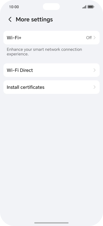 Press Wi-Fi+. Press Wi-Fi+.