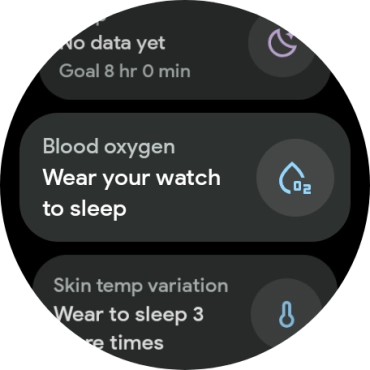 Your blood oxygen saturation is displayed below Blood oxygen. Your blood oxygen saturation is displayed below Blood oxygen.