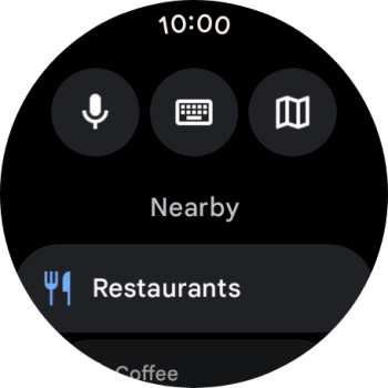 Press the microphone icon and say the required destination. Press the microphone icon and say the required destination.
