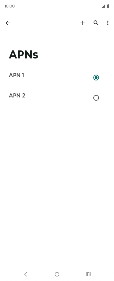 Press the field next to the data connection to activate it. Press the field next to the data connection to activate it.