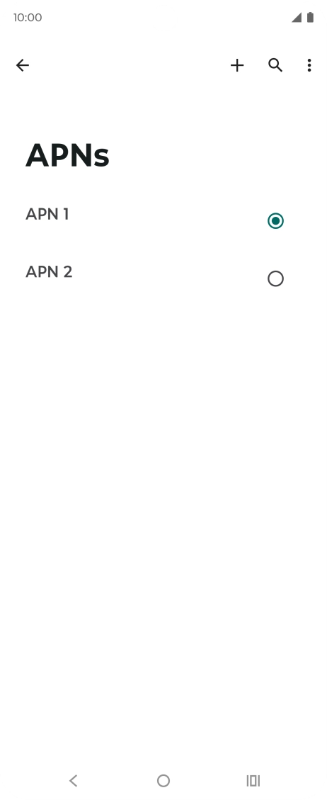 Press the field next to the data connection to activate it. Press the field next to the data connection to activate it.