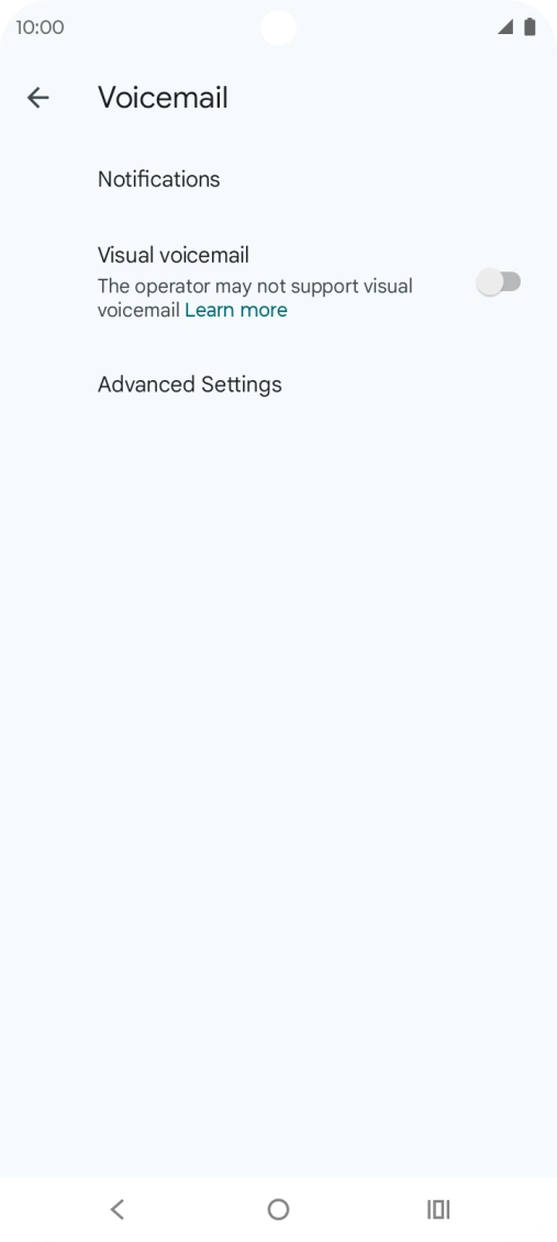 Press Advanced Settings. Press Advanced Settings.