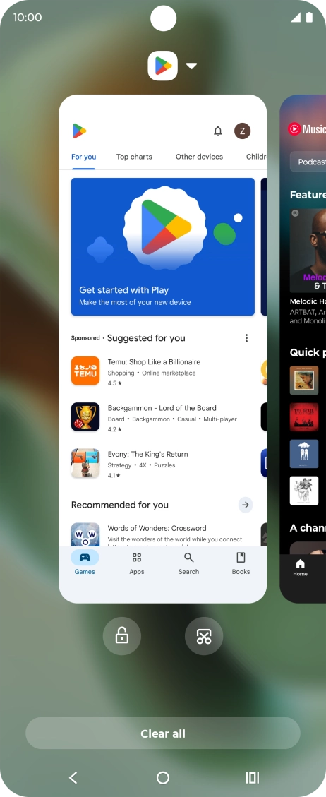 To end one running application, slide your finger upwards on the required application. To end one running application, slide your finger upwards on the required application.