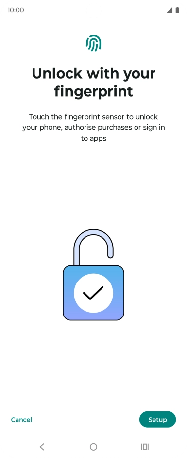 Press Setup. Press Setup.