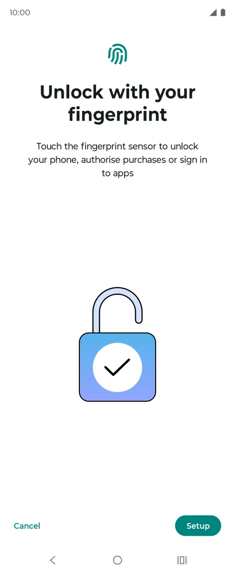 Press Setup. Press Setup.