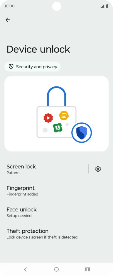 Press Screen lock and key in the additional phone lock code you created earlier. Press Screen lock and key in the additional phone lock code you created earlier.