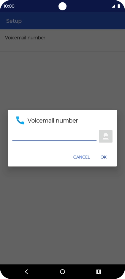 Key in +447953222222 and press OK. Key in +447953222222 and press OK.