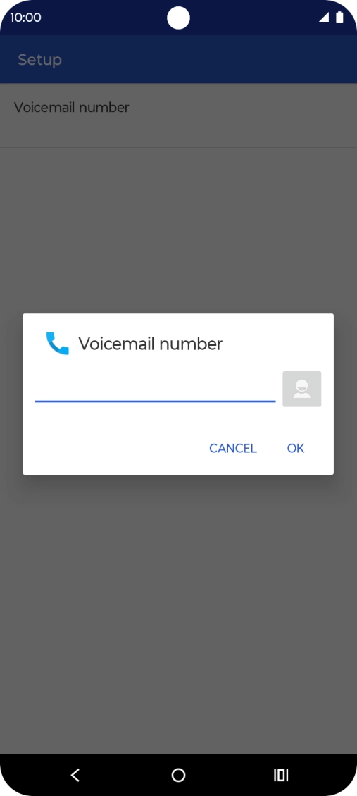 Key in +447953222222 and press OK. Key in +447953222222 and press OK.