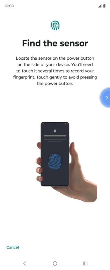 Follow the instructions on the screen to create the phone lock code using your fingerprint. Follow the instructions on the screen to create the phone lock code using your fingerprint.