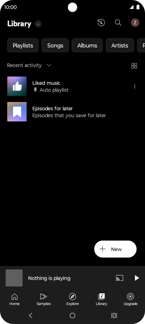 Press the drop down list. Press the drop down list.