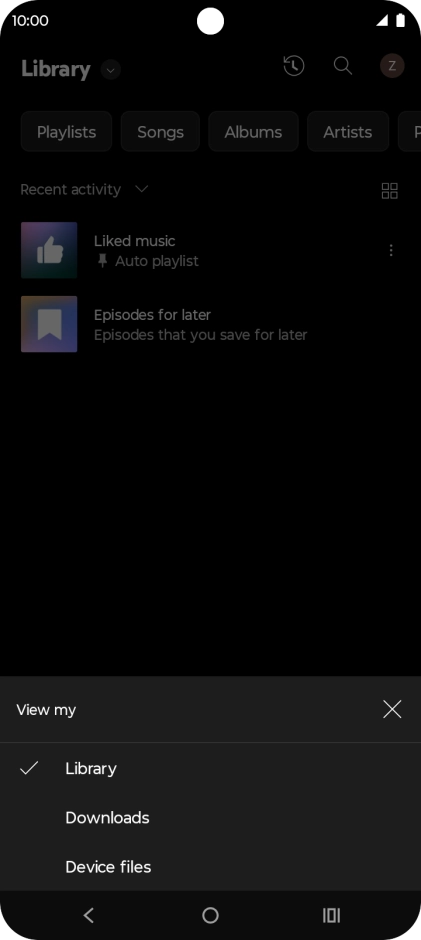 Press the required category and go to the required audio file. Press the required category and go to the required audio file.
