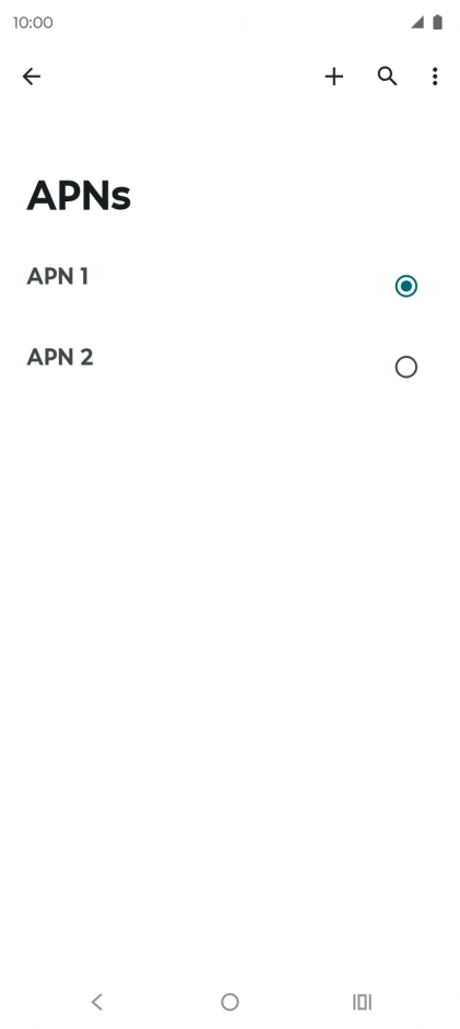 Press the field next to the data connection to activate it. Press the field next to the data connection to activate it.