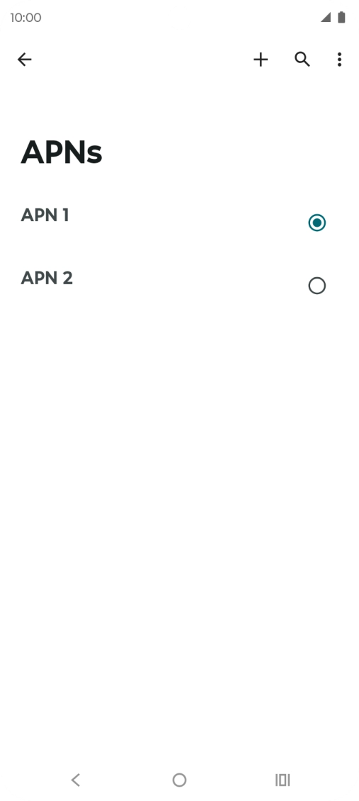 Press the field next to the data connection to activate it. Press the field next to the data connection to activate it.