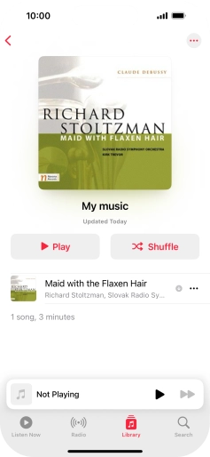 Go to the required category or playlist and press the required audio file. Go to the required category or playlist and press the required audio file.
