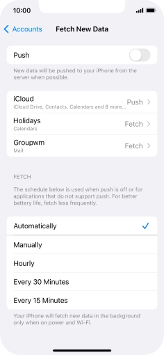 If you turn off the function, press the required setting. If you turn off the function, press the required setting.