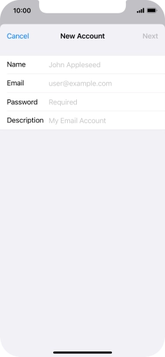 Press Name and key in the required sender name. Press Name and key in the required sender name.