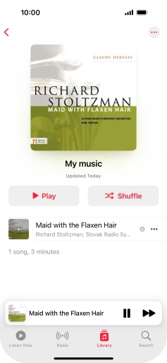 Press the song title. Press the song title.