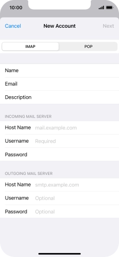 Press IMAP. Press IMAP.