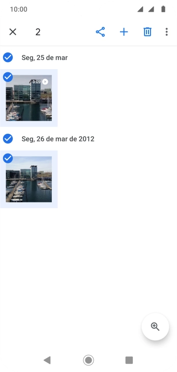 Pressione o ícone de compartilhar. Pressione o ícone de compartilhar.