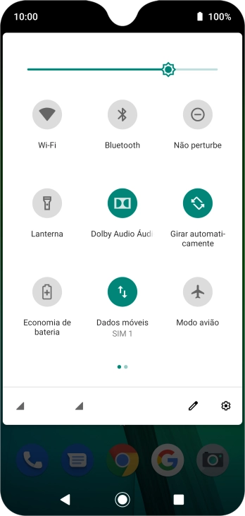 Pressione o ícone de configurações. Pressione o ícone de configurações.