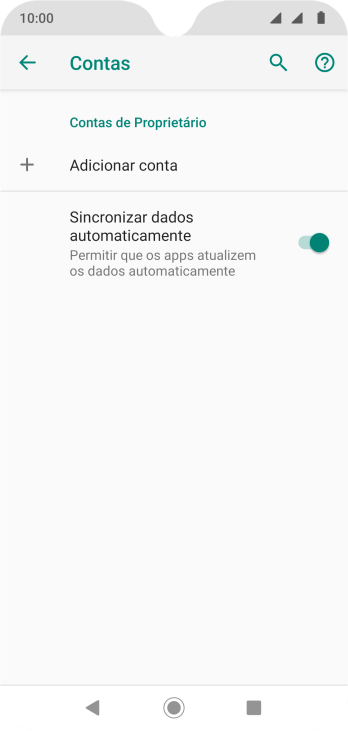 Pressione Adicionar conta. Pressione Adicionar conta.