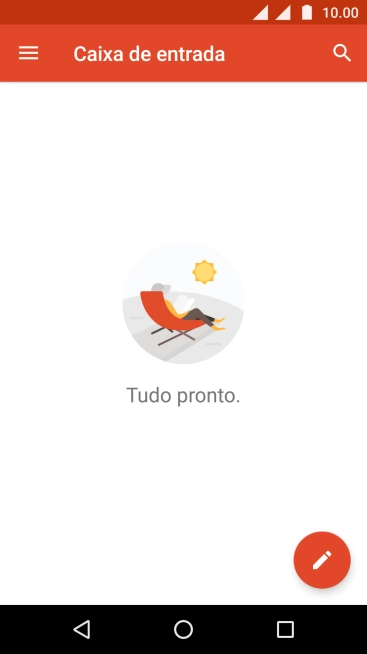 Pressione o ícone de novo e-mail. Pressione o ícone de novo e-mail.
