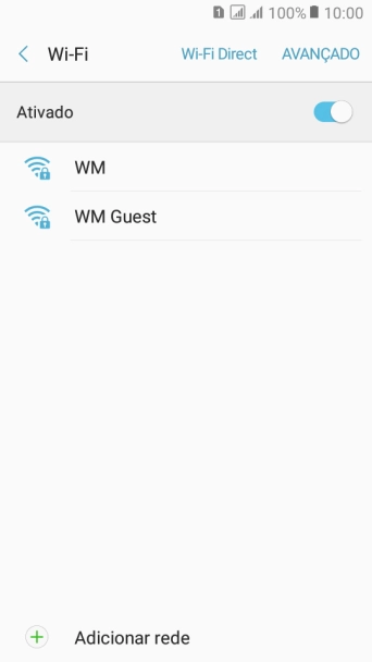 Pressione a rede Wi-Fi desejada. Pressione a rede Wi-Fi desejada.