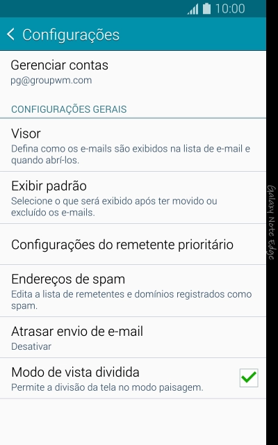 Pressione Gerenciar contas. Pressione Gerenciar contas.