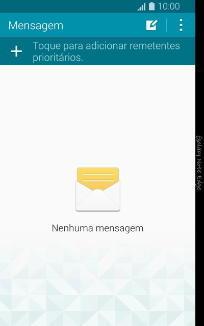 Pressione o ícone de nova mensagem. Pressione o ícone de nova mensagem.