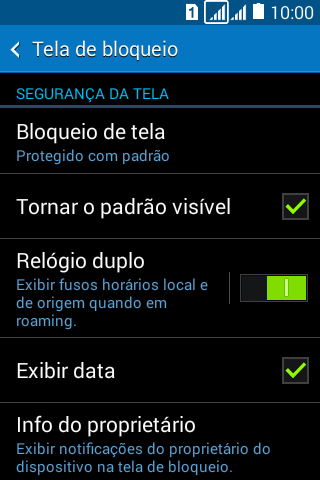 Pressione Bloqueio de tela, e digite o código de bloqueio atual. Pressione Bloqueio de tela, e digite o código de bloqueio atual.
