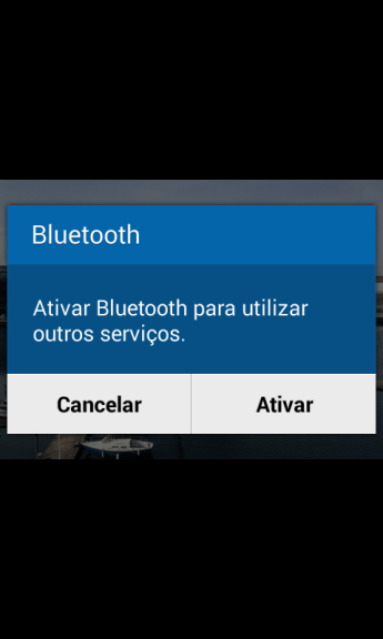 Se o Bluetooth estiver desativado, você deve pressionar Ativar para ativá-lo. Se o Bluetooth estiver desativado, você deve pressionar Ativar para ativá-lo.