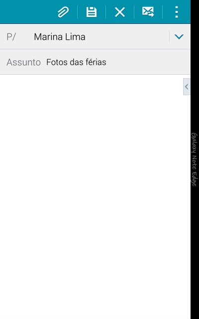 Pressioneo campo de escrever, e escreva o texto do seu e-mail. Pressioneo campo de escrever, e escreva o texto do seu e-mail.