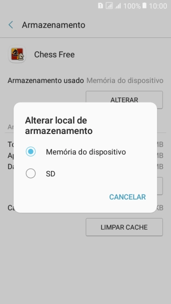 Pressione o nome do cartão de memória. Pressione o nome do cartão de memória.