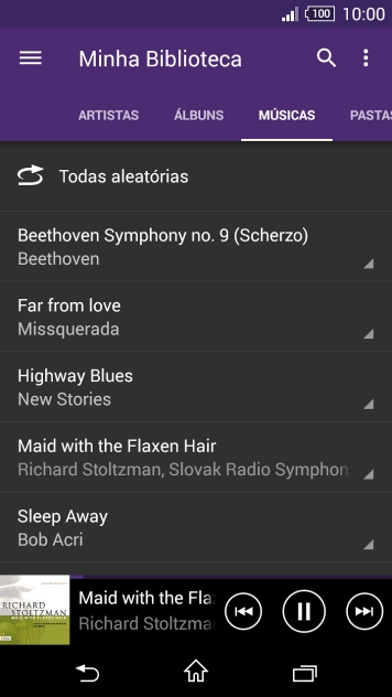 Pressione o título da música. Pressione o título da música.
