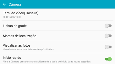 Pressione Marcas de localização para ativar ou desativar a função. Pressione Marcas de localização para ativar ou desativar a função.