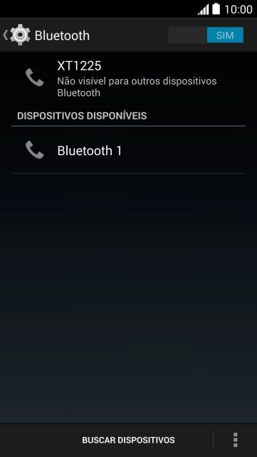 Pressione o dispositivo Bluetooth desejado, e siga as instruções da tela para conectar o dispositivo ao seu celular. Pressione o dispositivo Bluetooth desejado, e siga as instruções da tela para conectar o dispositivo ao seu celular.