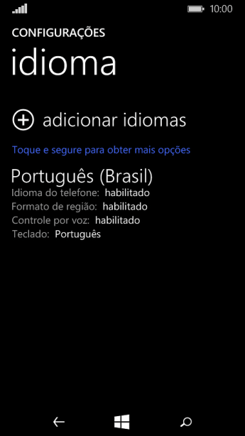 Pressione adicionar idiomas. Pressione adicionar idiomas.
