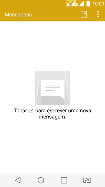 Pressione o ícone de nova mensagem. Pressione o ícone de nova mensagem.