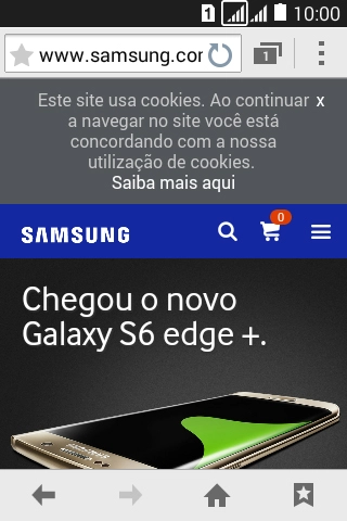Pressione a barra de endereço. Pressione a barra de endereço.