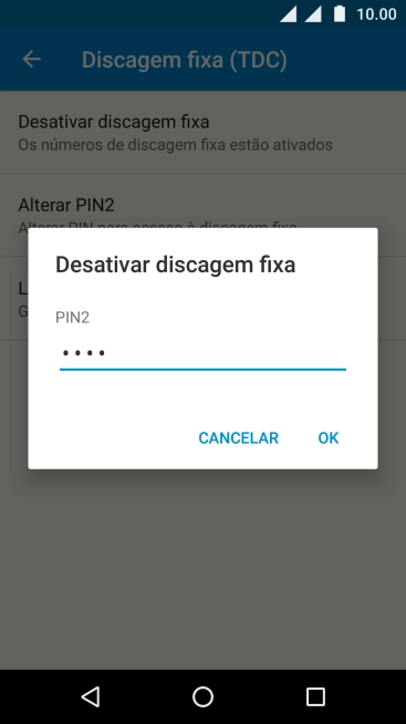 Digite o código PIN2, e pressione OK. Digite o código PIN2, e pressione OK.