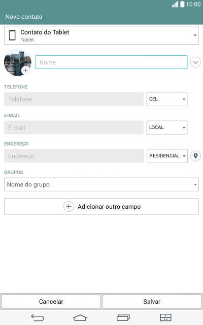Pressione Nome e digite o nome. Pressione Nome e digite o nome.