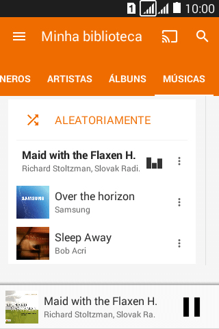 Pressione o título da música. Pressione o título da música.