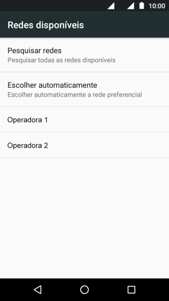 Se você quiser selecionar a rede manualmente, deve pressionara rede desejada. Se você quiser selecionar a rede manualmente, deve pressionara rede desejada.