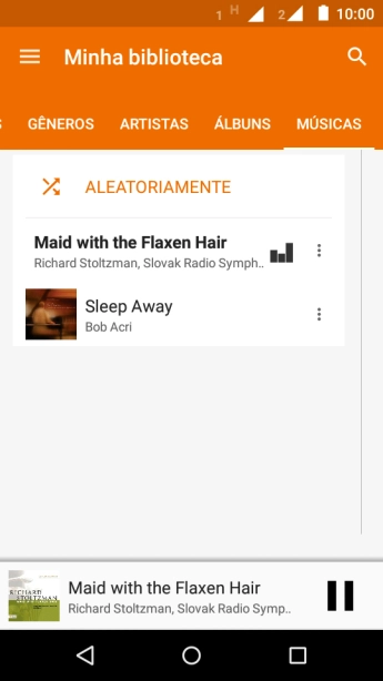 Pressione o título da música. Pressione o título da música.